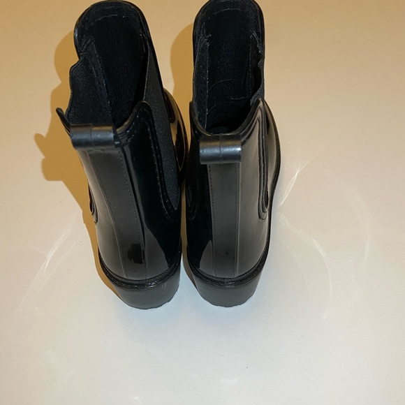 Black Chunky Rubber Boots - Picture 5 of 6